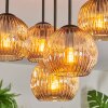Ripoll Plafonnier, Boule lumineuse Ambre, 5 lumières