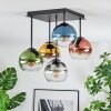Koyoto Plafonnier, Boule lumineuse 37 cm Bleu, Or, Vert, Clair, Cuivré, Fumé, 5 lumières