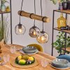 Ripoll Suspension, Boule lumineuse, Suspension Écru, Noir, 3 lumières