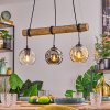 Ripoll Suspension, Boule lumineuse, Suspension Écru, Noir, 3 lumières