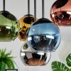 Koyoto Plafonnier, Boule lumineuse 45 cm Bleu, Chrome, Or, Vert, Cuivré, Fumé, 5 lumières