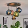 Gastor Plafonnier, Boule lumineuse Bleu, Chrome, Vert, Cuivré, Fumé, 5 lumières