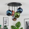 Gastor Plafonnier, Boule lumineuse Bleu, Chrome, Vert, Cuivré, Fumé, 5 lumières