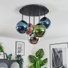 Gastor Plafonnier, Boule lumineuse Bleu, Chrome, Vert, Cuivré, Fumé, 5 lumières