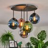 Gastor Plafonnier, Boule lumineuse Bleu, Chrome, Vert, Cuivré, Fumé, 5 lumières