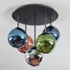 Gastor Plafonnier, Boule lumineuse Bleu, Chrome, Vert, Cuivré, Fumé, 5 lumières
