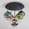 Gastor Plafonnier, Boule lumineuse 37 cm Bleu, Chrome, Vert, Clair, Cuivré, Fumé, 5 lumières