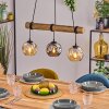 Ripoll Suspension, Boule lumineuse, Suspension Écru, Noir, 3 lumières
