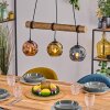 Ripoll Suspension, Boule lumineuse, Suspension Écru, Noir, 3 lumières