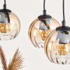 Koyoto Suspension, Boule lumineuse, Suspension Écru, Noir, 3 lumières