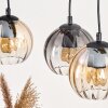 Koyoto Suspension, Boule lumineuse, Suspension Écru, Noir, 3 lumières