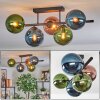 Gastor Plafonnier, Boule lumineuse Bleu, Vert, Cuivré, 5 lumières