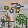 Gastor Plafonnier, Boule lumineuse Bleu, Vert, Cuivré, 5 lumières