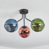 Koyoto Plafonnier, Boule lumineuse 42 cm Bleu, Vert, Cuivré, 3 lumières