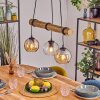 Koyoto Suspension, Boule lumineuse, Suspension Écru, Noir, 3 lumières