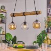 Koyoto Suspension, Boule lumineuse, Suspension Écru, Noir, 3 lumières