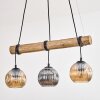 Ripoll Suspension, Boule lumineuse, Suspension Écru, Noir, 3 lumières