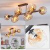 Ripoll Plafonnier, Boule lumineuse Ambre, Clair, 10 lumières