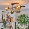 Gastor Plafonnier, Boule lumineuse Ambre, Fumé, 5 lumières