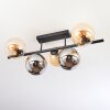 Gastor Plafonnier, Boule lumineuse Ambre, Fumé, 5 lumières