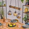 Koyoto Suspension, Boule lumineuse, Suspension Écru, Noir, 3 lumières