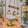 Koyoto Suspension, Boule lumineuse, Suspension Écru, Noir, 3 lumières