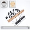 Koyoto Suspension, Boule lumineuse, Suspension Écru, Noir, 3 lumières