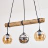 Koyoto Suspension, Boule lumineuse, Suspension Écru, Noir, 3 lumières
