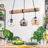 Koyoto Suspension, Boule lumineuse, Suspension Écru, Noir, 3 lumières