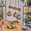 Koyoto Suspension, Boule lumineuse, Suspension Écru, Noir, 3 lumières