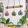Koyoto Suspension, Boule lumineuse, Suspension Écru, Noir, 3 lumières