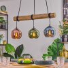 Koyoto Suspension, Boule lumineuse, Suspension Écru, Noir, 3 lumières