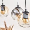 Koyoto Suspension, Boule lumineuse, Suspension Écru, Noir, 3 lumières