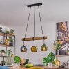 Koyoto Suspension, Boule lumineuse, Suspension Écru, Noir, 3 lumières