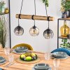 Koyoto Suspension, Boule lumineuse, Suspension Écru, Noir, 3 lumières