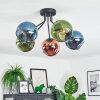 Koyoto Plafonnier, Boule lumineuse 52 cm Bleu, Vert, Cuivré, 5 lumières