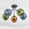 Koyoto Plafonnier, Boule lumineuse 52 cm Bleu, Or, Vert, 5 lumières