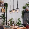 Gastor Suspension, Boule lumineuse, Suspension Ambre, Clair, Fumé, 3 lumières