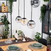 Gastor Suspension, Boule lumineuse, Suspension Ambre, Clair, Fumé, 3 lumières