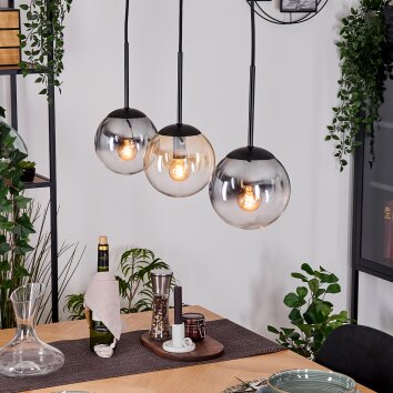 Gastor Suspension, Boule lumineuse, Suspension Ambre, Clair, Fumé, 3 lumières Gastor Suspension, Boule lumineuse, Suspension Ambre, Clair, Fumé, 3 lumières
