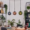 Gastor Suspension, Boule lumineuse, Suspension Bleu, Vert, Cuivré, 3 lumières