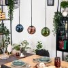 Gastor Suspension, Boule lumineuse, Suspension Bleu, Vert, Cuivré, 3 lumières