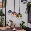 Gastor Suspension, Boule lumineuse, Suspension Bleu, Vert, Clair, Cuivré, 3 lumières