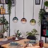 Gastor Suspension, Boule lumineuse, Suspension Bleu, Vert, Clair, Cuivré, 3 lumières