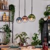 Gastor Suspension, Boule lumineuse, Suspension Bleu, Vert, Clair, Cuivré, 3 lumières