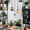 Gastor Suspension, Boule lumineuse, Suspension Ambre, Clair, Fumé, 3 lumières