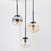 Gastor Suspension, Boule lumineuse, Suspension Ambre, Clair, Fumé, 3 lumières