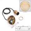 Koyoto Suspension, Boule lumineuse, Suspension Or, 1 lumière