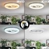 Rarel Plafonnier LED Argenté, Blanc, 1 lumière