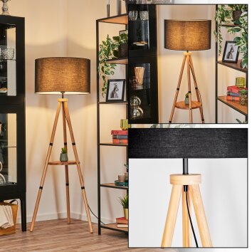 Flemming Lampadaire Écru, Noir, 1 lumière Flemming Lampadaire Écru, Noir, 1 lumière